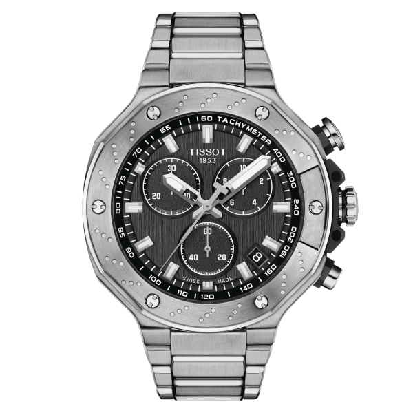 Montre Tissot T-Race Chronograph Cadran Noir bracelet Acier Inoxydable