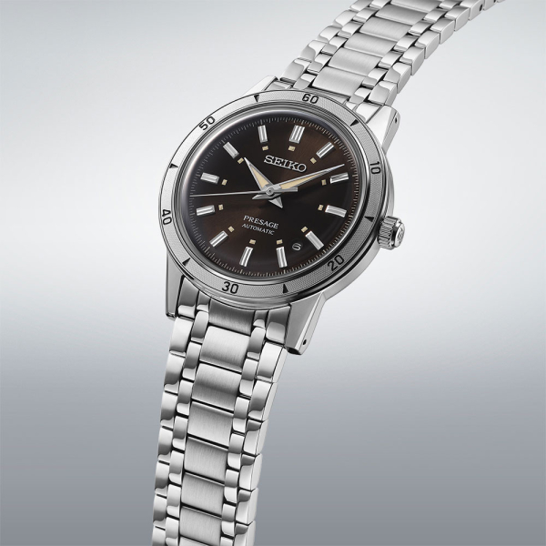 Montre Seiko Presage 3 Aiguilles Cadran Marron