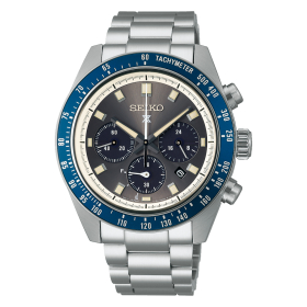 Montre Prospex Chronographe Quartz Solaire Cadran Bleu Bracelet Acier