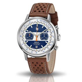 Montre LIP Rallye 42mm Chrono Auto Bracelet Cuir