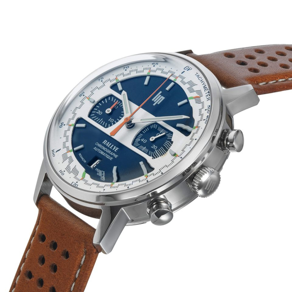 Montre LIP Rallye 42mm Chrono Auto Bracelet Cuir