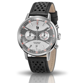 Montre LIP Rallye 42mm Chrono Auto Edition Limitée Cadran Argent