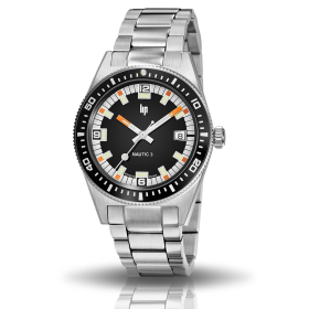 Montre LIP Nautic 3 Cadran Noir & Orange 39 mm