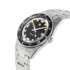 Montre LIP Nautic 3 Cadran Noir & Orange 39 mm