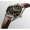 Montre Longines Spirit Zulu Time 39mm Bracelet Cuir Aiguilles Dorées