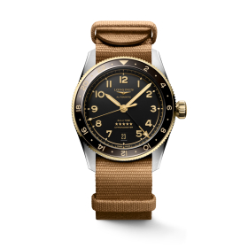 Montre Longines Spirit Zulu Time 39mm Bracelet Nato Aiguilles Dorées