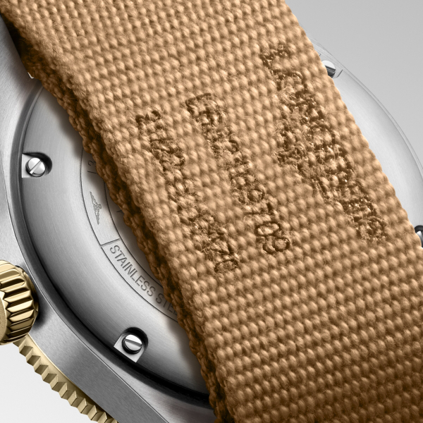 Montre Longines Spirit Zulu Time 39mm Bracelet Nato Aiguilles Dorées