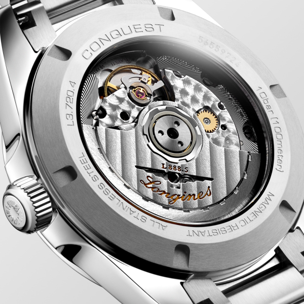 Montre Longines Conquest Cadran Argent Bracelet Acier