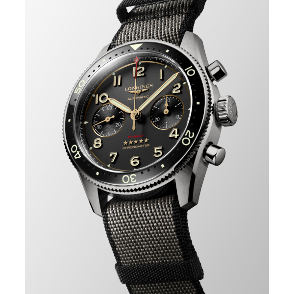 Montre Longines Spirit Flyback Titanium Automatique Bracelet Synthétique