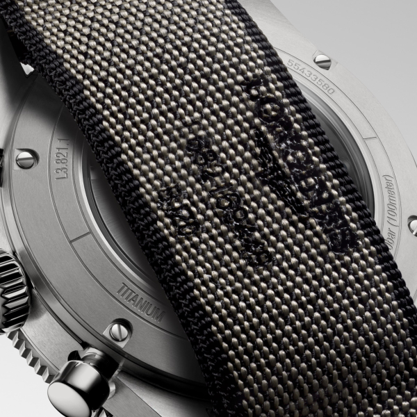 Montre Longines Spirit Flyback Titanium Automatique Bracelet Synthétique