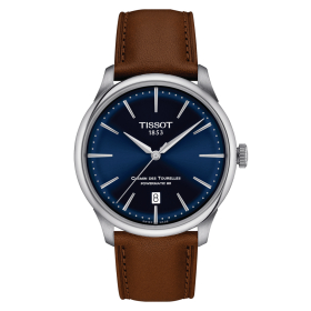 Montre Tissot Chemin des Tourelles Powermatic 80 Cadran Bleu Bracelet Cuir