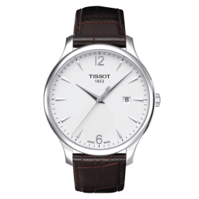 Montre Tissot Tradition Cadran Blanc Bracelet Cuir