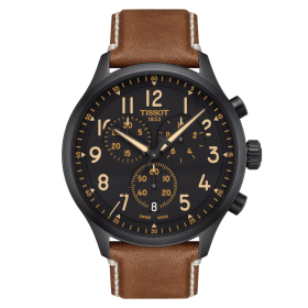 Montre Tissot Chrono XL PVD Noir Bracelet Cuir