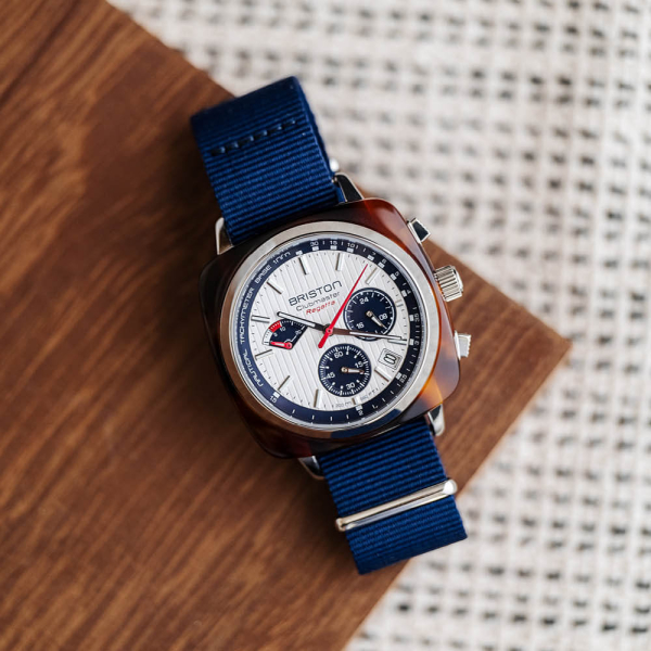 Montre Briston Clubmaster Regatta Cadran Blanc Bracelet Nato