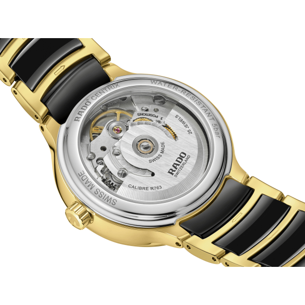 Montre Rado Centrix Automatique Bracelet Céramique Index Diamants