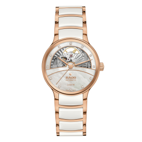 Montre Rado Centrix Automatic Diamonds Open Heart Cadran Nacre Blanche
