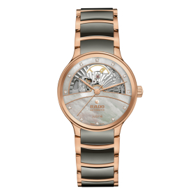 Montre Rado Centrix Automatic Diamonds Open Heart Cadran Nacre Argent