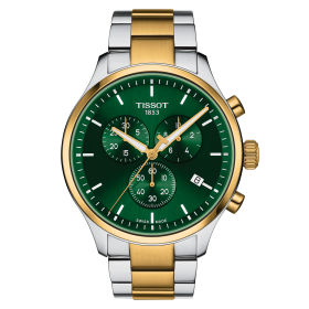 Montre Tissot Chrono XL Classic PVD Or Jaune Cadran Vert