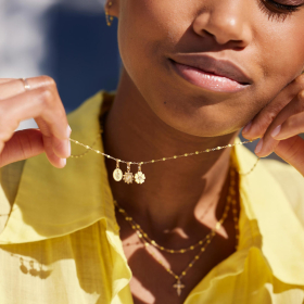 Pendentif gigi CLOZEAU Pendentif Lucky Sun Or Rose & Diamant