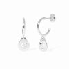 Créoles Menottes Dinh Van R8 Or Blanc & Diamants