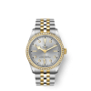 MONTRE FEMME TUDOR BLACK BAY 36mm CADRAN ARGENTE BRACELET OR & ACIER