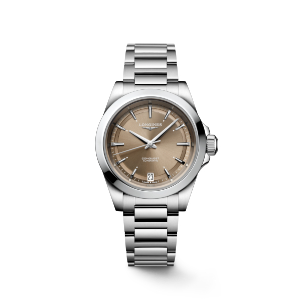 copy of Montre Longines Conquest Heritage Auto Cadran Argenté Bracelet Cuir