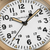 Montre Hamilton Khaki Field Mechanical Cadran Blanc Bracelet Cuir