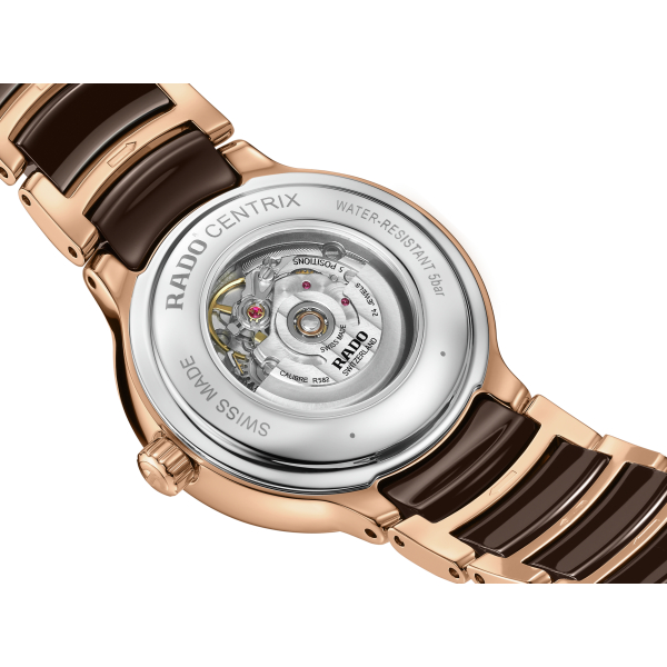 Montre Rado Centrix Auto Cadran Brun Index Diamants 30.5mm