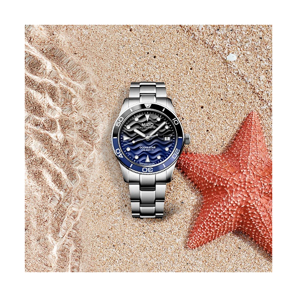 Montre Mido Ocean Star 600 Chronometer Cadran Noir Bracelet Acier