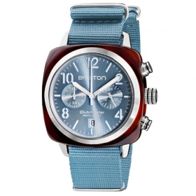Montre Briston Clubmaster Classic Acétate Bracelet Nato Bleu Nuit