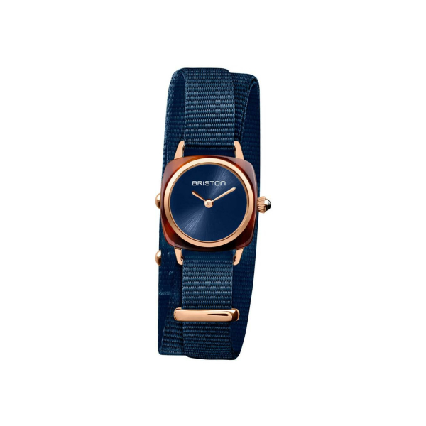Montre Briston Clubmaster Lady Acétate Bracelet Nylon Bleu Nuit