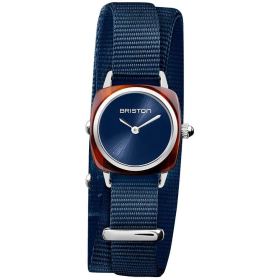 Montre Briston Clubmaster Chic Acétate Bracelet Nato Bleu Nuit
