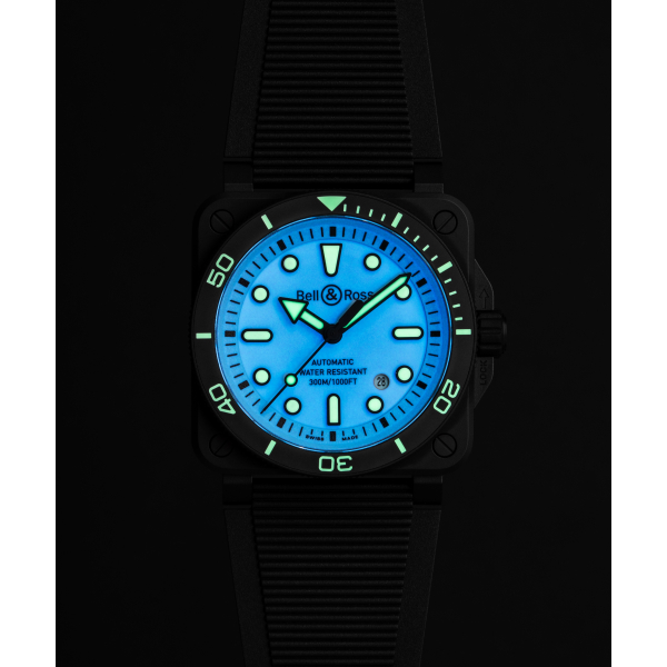 Montre Bell & Ross Diver Full Lum Ceramic Cadran Turquoise