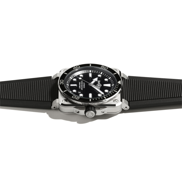 Montre Bell & Ross Diver Black Steel Bracelet Caoutchouc