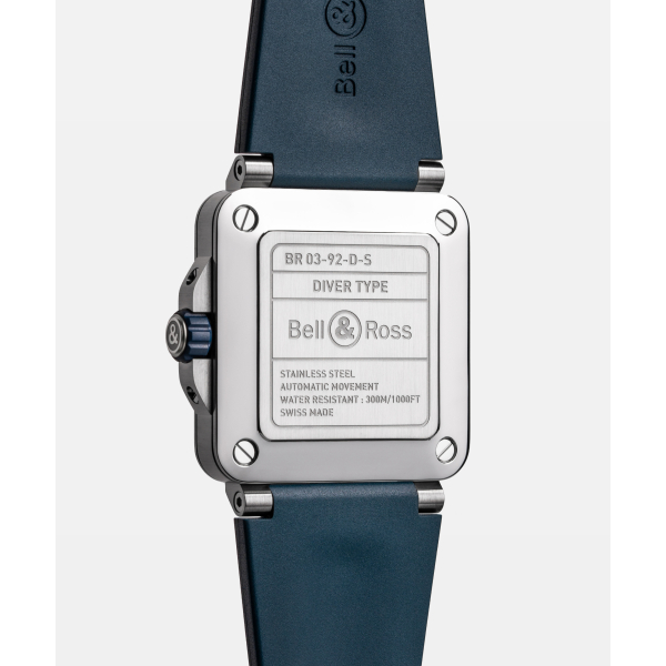 Montre Bell & Ross Diver Blue Steel Bracelet Caoutchouc