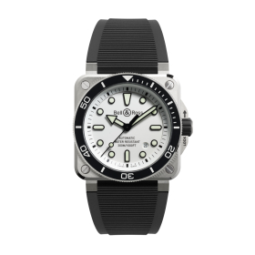 Montre Bell & Ross Diver White Steel Bracelet Caoutchouc