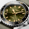 Montre Longines HydroConquest GMT 41mm Sunray Green Bracelet Textile