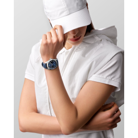 Montre Longines Spirit Automatique 37 mm cadran bleu bracelet cuir