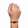 Bracelet Dinh Van Menottes R15 sur cordon Titane noir