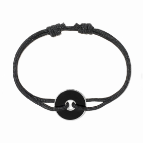 Bracelet Dinh Van sur cordon Pi Black & White