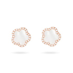 Puces Cesare Pompanon Fiore di Mamma Nacre Blanche Diamants Or rose