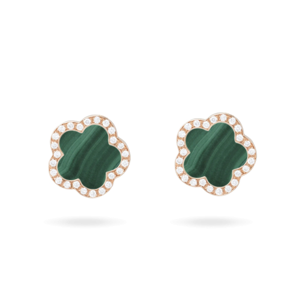 Puces Cesare Pompanon Fiore di Mamma Malachite Diamants Or rose
