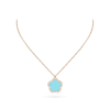 Collier Cesare Pompanon Fiore di Mamma Turquoise Serti Diamants Or Rose
