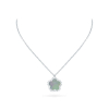 Collier Cesare Pompanon Fiore di Mamma Nacre Grise SertiDiamants Or Blanc