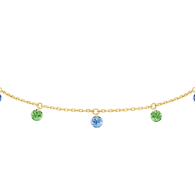 Bracelet La Brune & La Blonde Confetti RIO 7 pierres 0.90 carat or jaune