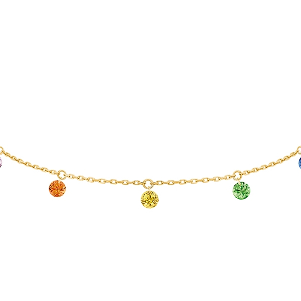 Bracelet La Brune & La Blonde Confetti Rainbow or jaune