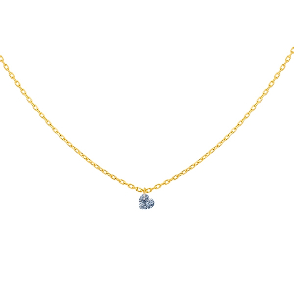 Collier La Brune & La Blonde 360° Diamant Cœur 0.15 carat or jaune