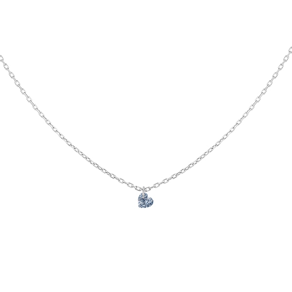 Collier La Brune & La Blonde 360° Diamant Cœur 0.30 carat or blanc