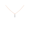 Collier La Brune & La Blonde 360° Trio Diamants 0.40 carat or rose