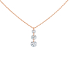 Collier La Brune & La Blonde 360° Trio Diamants 0.40 carat or rose